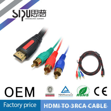 Fonte da fábrica SIPU adequado preço 3 cabo de áudio hdmi 5mm jack